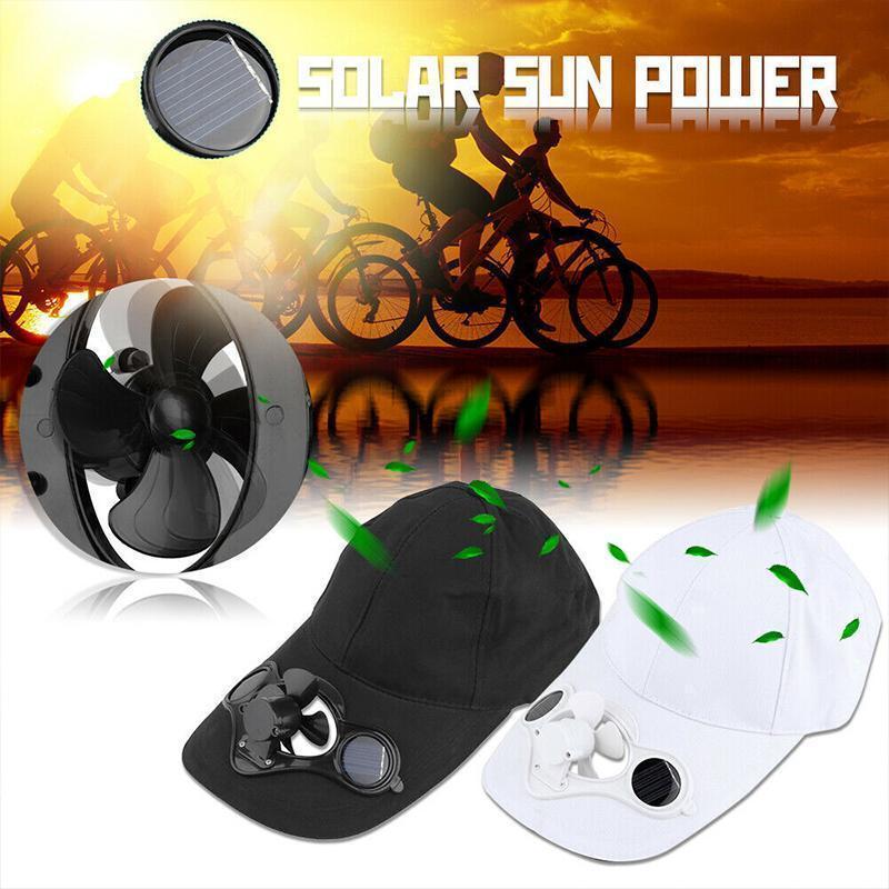 Praktische Solar-Kühlmütze mit integriertem Mini-Ventilator & UV-Schutz für alle Outdoor-Fans.