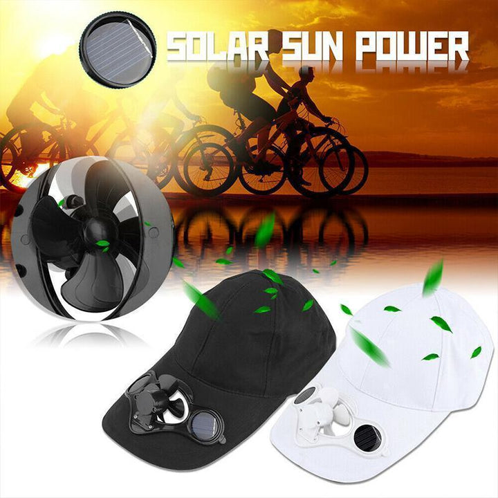 Praktische Solar-Kühlmütze mit integriertem Mini-Ventilator & UV-Schutz für alle Outdoor-Fans.