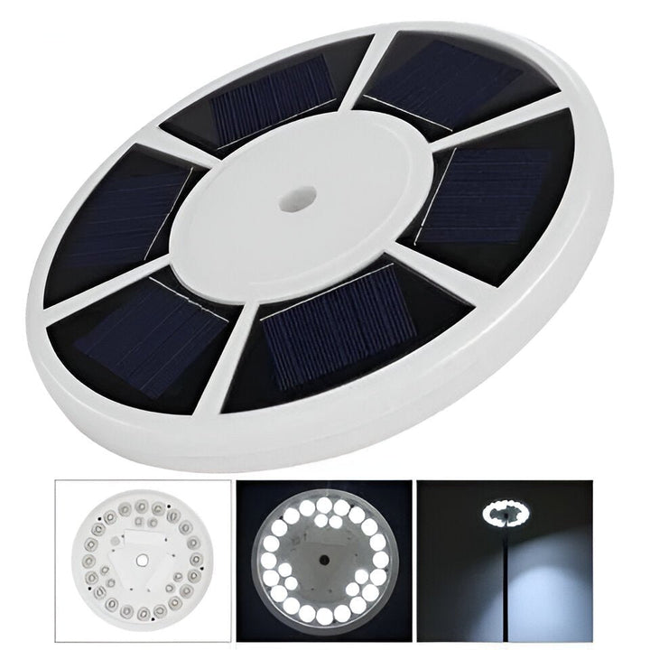 Einfach montierbares Solar LED Fahnenmastlicht, automatische Flaggenbeleuchtung, ideal für Garten & außen.