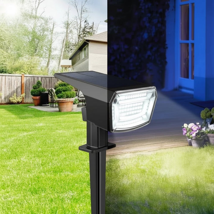 Modernes Solar-LED-Flutlicht. Ideal als Wandleuchte für den Außenbereich. Langlebiger Akku.