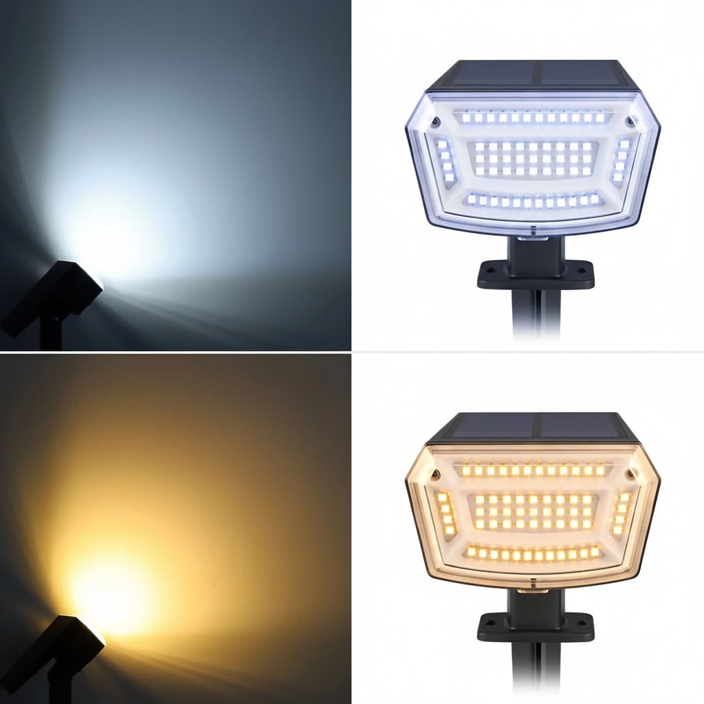 Helles Solar-Flutlicht mit Dämmerungssensor. Perfekte Garten- & Wegbeleuchtung, kabellos.