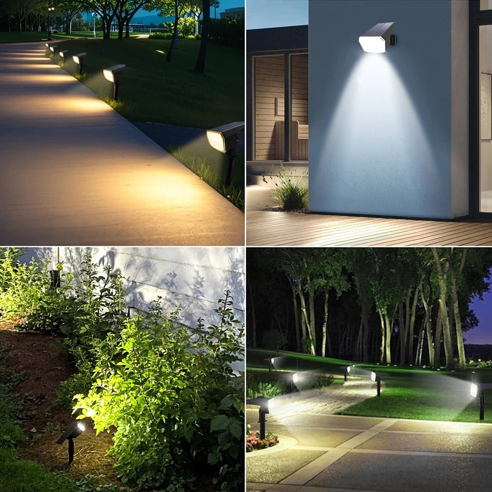 Wasserdichte Solar-Gartenlampe: Leistungsstarkes LED-Flutlicht für sichere Außenbereiche.