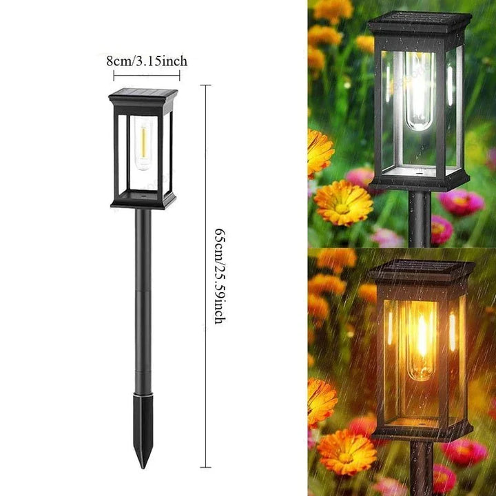 Dekorative Solar-Gartenbeleuchtung, LED-Außenleuchte mit IP65-Schutz für stimmungsvolle Abende.