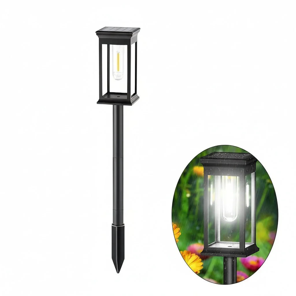 Wartungsfreie Solar-LED-Außenleuchten für den Garten, automatisch aktiv für eine schöne Terrassenbeleuchtung.