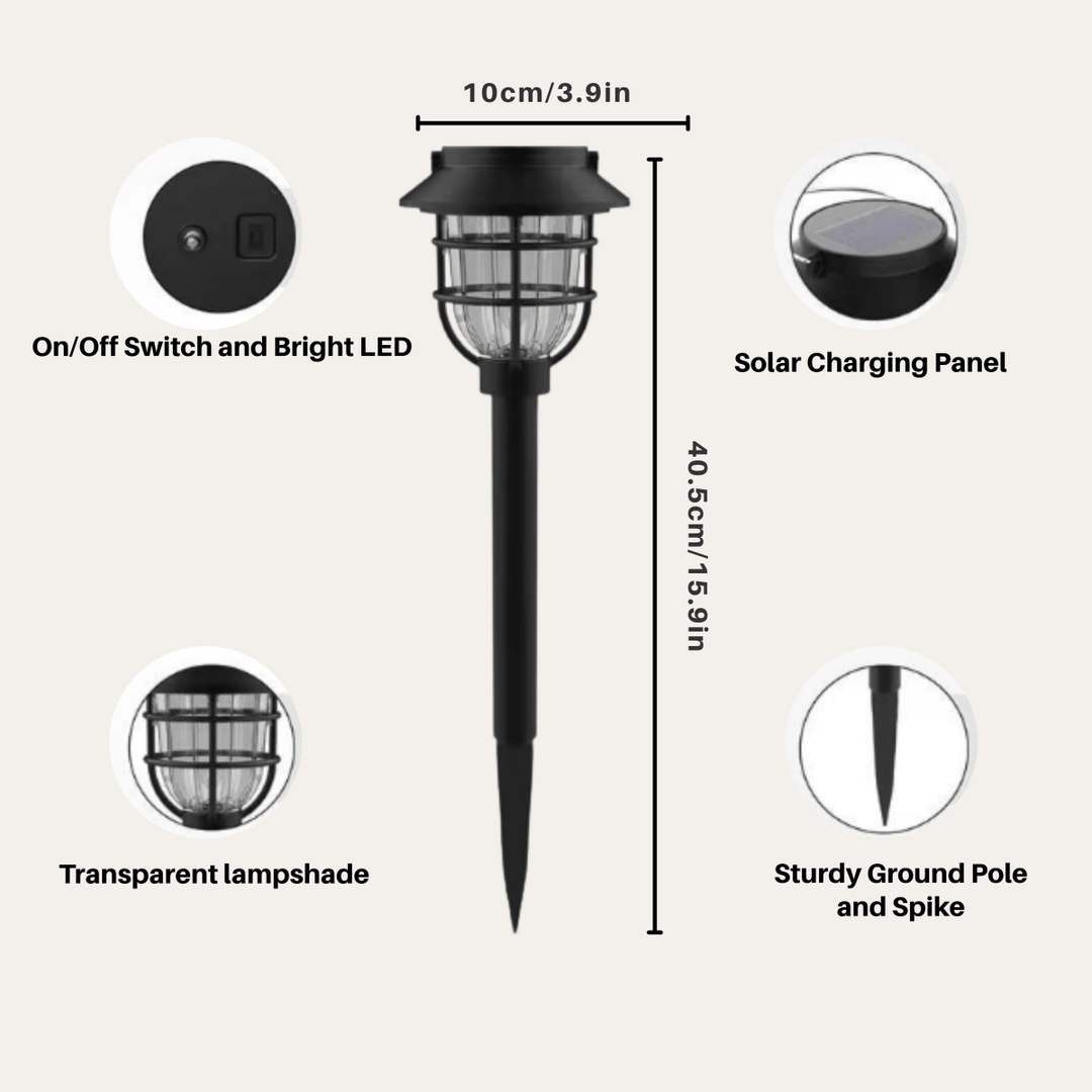 Helle Solar-LED-Gartenpfadlichter, wetterfest, für eine sichere und automatische Wegbeleuchtung.
