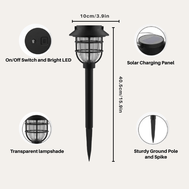 Helle Solar-LED-Gartenpfadlichter, wetterfest, für eine sichere und automatische Wegbeleuchtung.