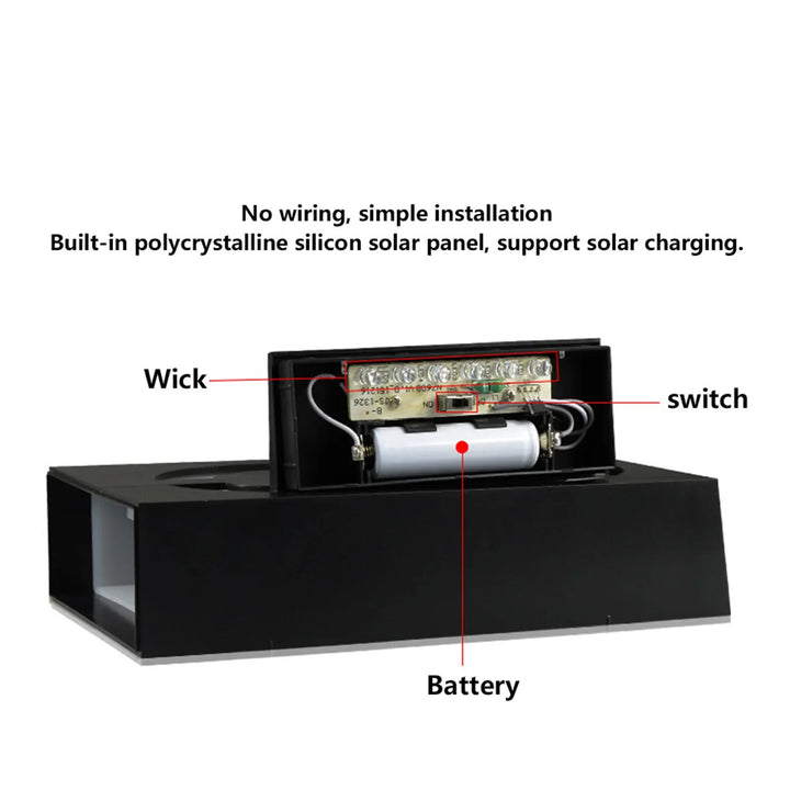 Gut sichtbare Solar-Hausnummernleuchte mit heller LED, ideal als Außenbeleuchtung fürs Haus.