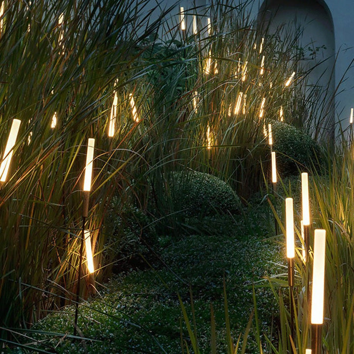 Wetterfeste LED-Schilflichter, solarbetrieben, ideal für Außenbeleuchtung, Gartendeko & Wege.