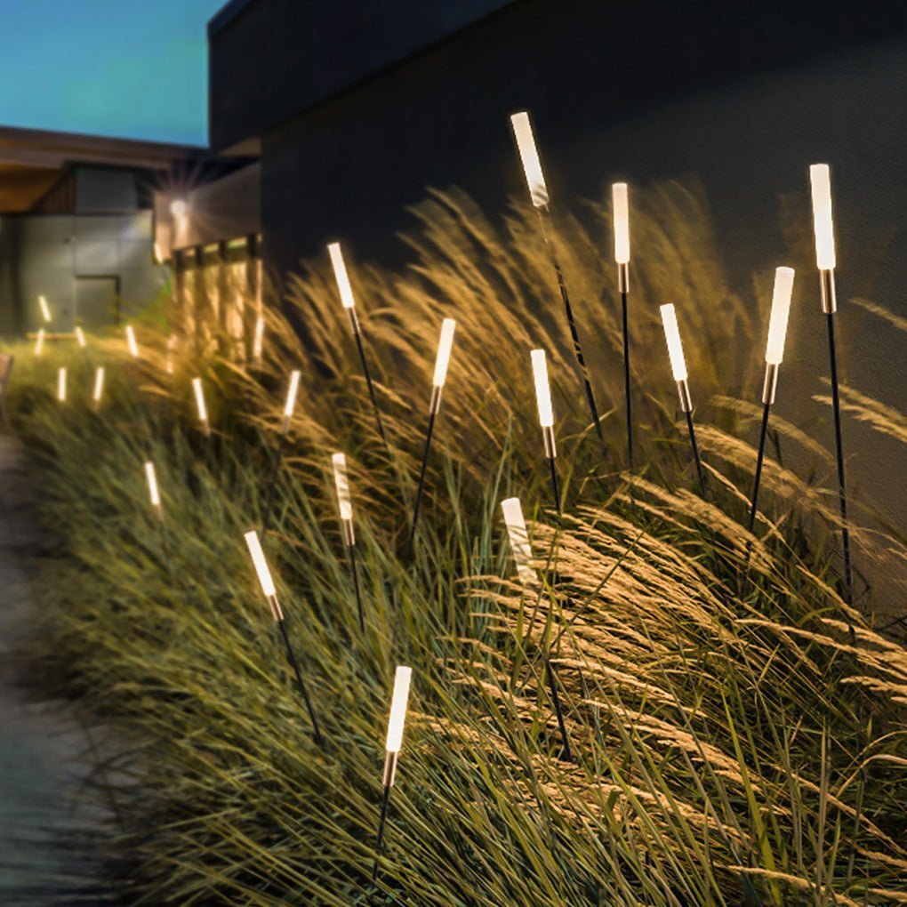 Magische LED-Schilflichter, solarbetrieben, als Gartenbeleuchtung & Terrassendeko für ein besonderes Ambiente.