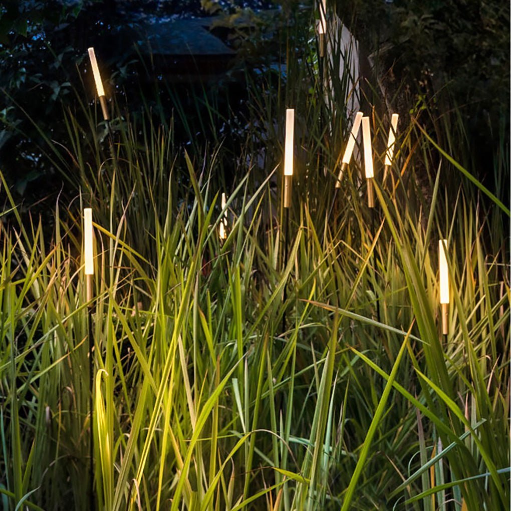 Sanft leuchtende Solar-Schilflichter verwandeln jeden Garten in eine Oase der Ruhe und Ästhetik.