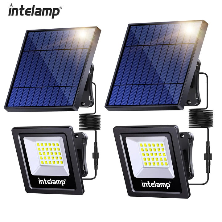 Solar-LED-Sicherheitsstrahler Duo Set, 1200LM superhell für Außenbereiche, wetterfest & energiesparend.