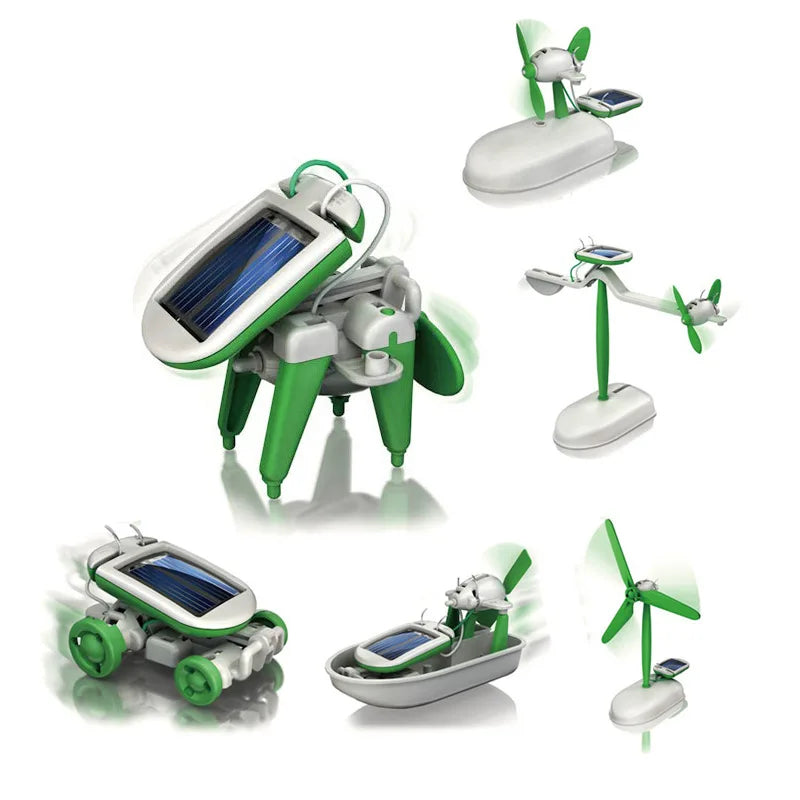 DIY Solarbausatz für Kinder. Technik spielerisch lernen mit 6 verschiedenen Modellen. Perfektes MINT-Geschenk.