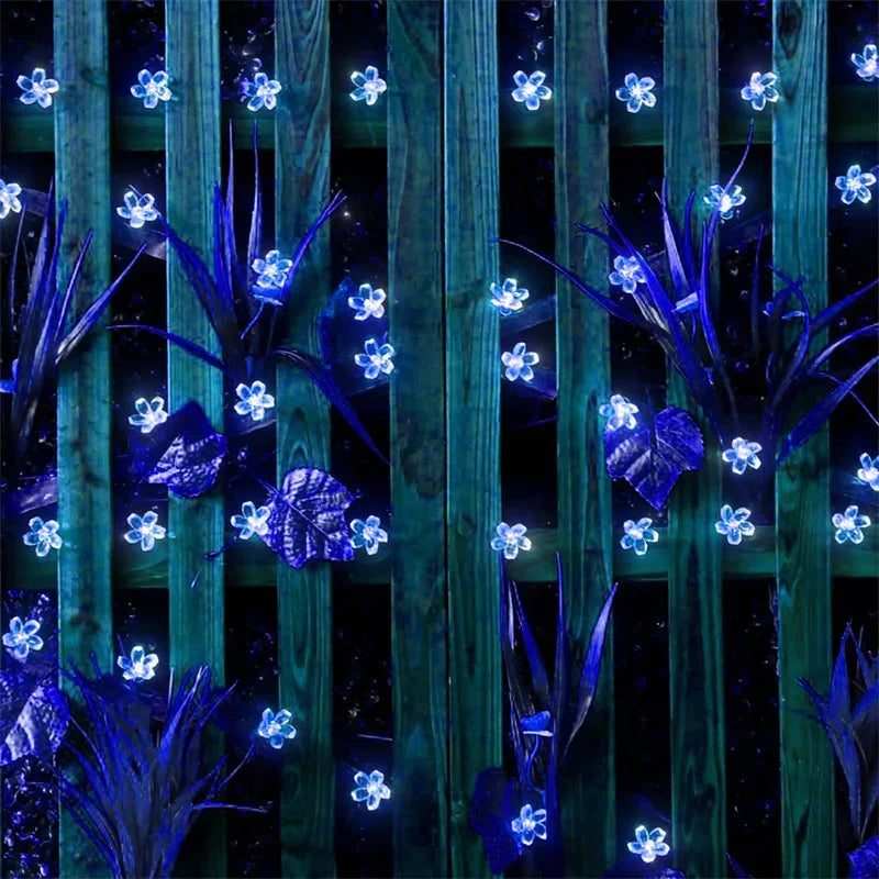Solar Lichterkette beleuchtet Gartenwege & Beete. Energieeffiziente LED Gartenbeleuchtung schafft magische Momente.