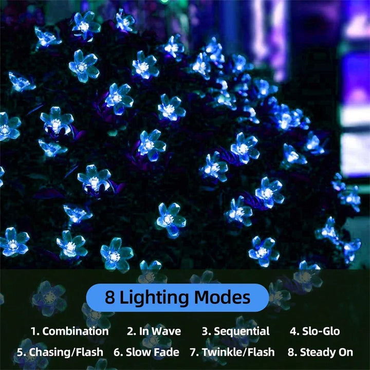 Dekorative Solar Lichterkette für Balkon & Terrasse. Gemütliche Outdoor LED Beleuchtung, IP44 wetterfest.