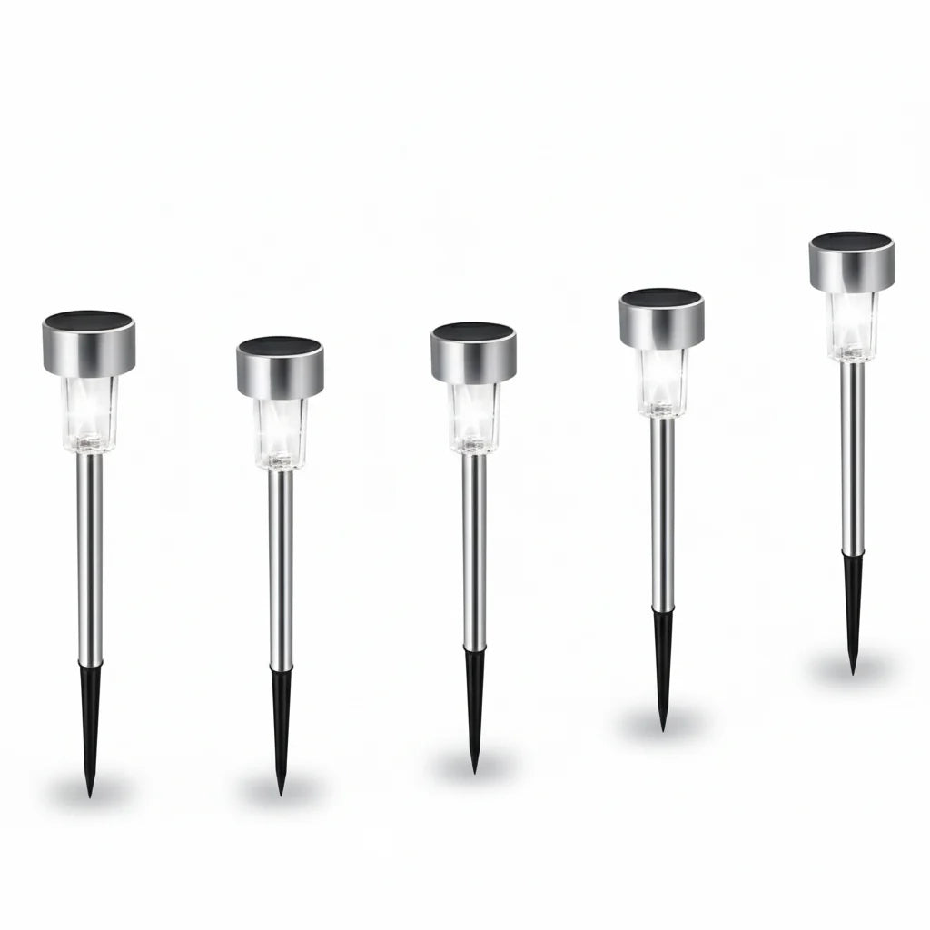 Umweltfreundliche Solar Luma LED-Außenbeleuchtung, kabellose Gartenlampe mit moderner Solartechnologie.