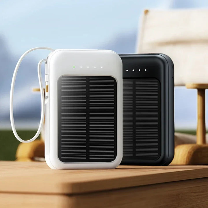 Solar-Powerbank 20.000 mAh für Smartphones & Tablets. Portables Ladegerät mit Solarladefunktion.