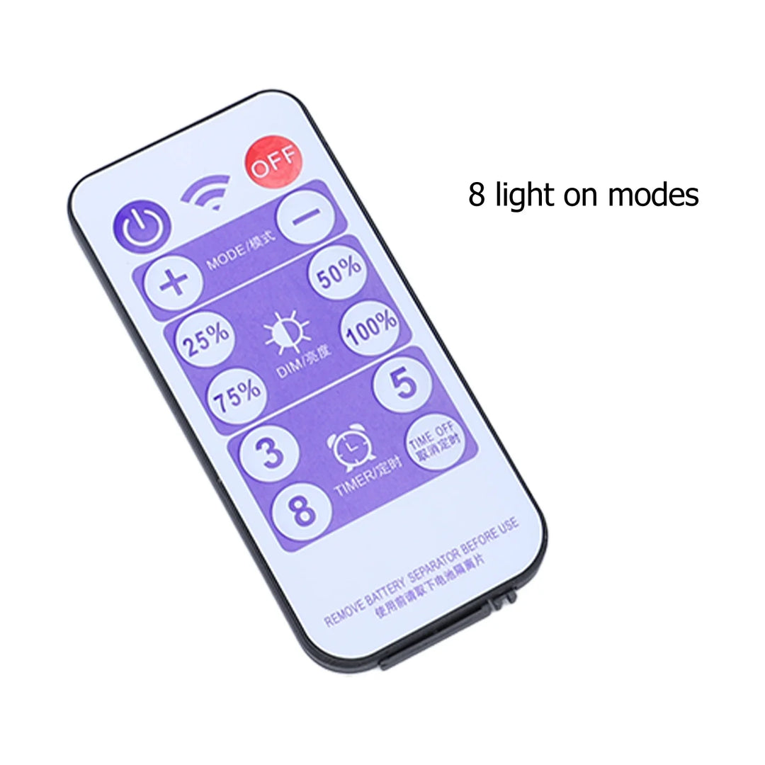 Nahaufnahme der Solar Steuerbox für Lichterketten, zeigt Bedienelemente und integriertes Solarpanel, IP65 Outdoor.