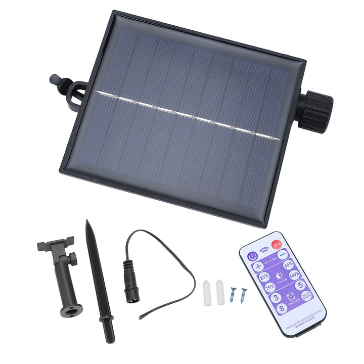 Umweltfreundliche Solar Steuerbox für Garten Lichterketten, dimmbar, mit Solarenergie für stimmungsvolle Außenbeleuchtung.