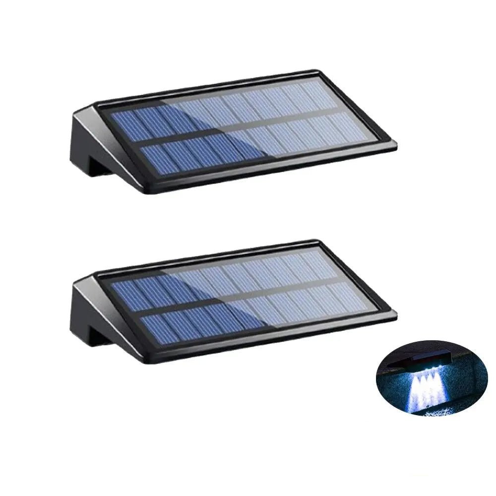 Helle LED-Solarleuchte: Wetterfeste Außenwandleuchte mit starkem LED-Licht, ideal für dunkle Ecken im Garten.