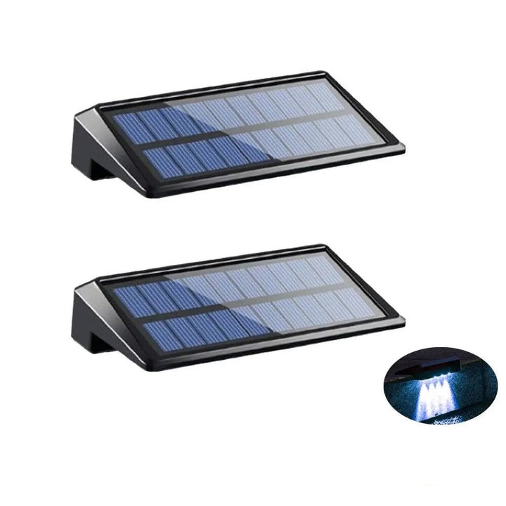 Helle LED-Solarleuchte: Wetterfeste Außenwandleuchte mit starkem LED-Licht, ideal für dunkle Ecken im Garten.