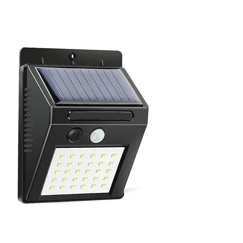 Energieeffiziente LED-Wandleuchte, solarbetrieben, mit Bewegungssensor für jede Wetterlage.