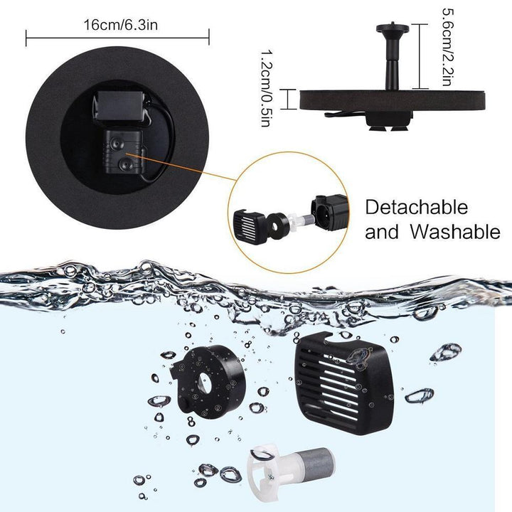 Umweltfreundliche Solarbrunnenpumpe für Teich & Garten. Energieeffizient, nachhaltig & modernes Wasserspiel.