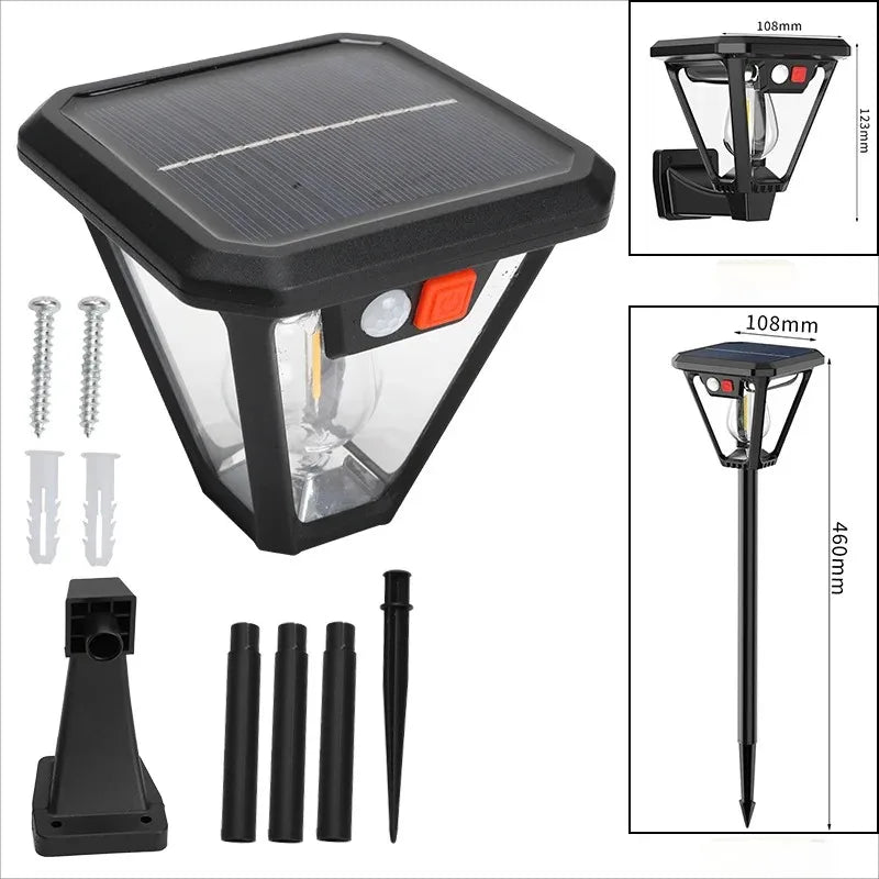 Helle Solar LED Wandleuchte mit Bewegungssensor. Ideal für die sichere Beleuchtung von Hauseingang und Terrasse.