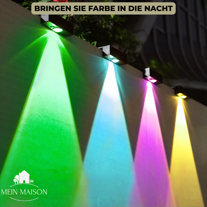 Energieeffiziente Solario Solar LED-Gartenleuchte, lädt sich tagsüber auf für helle Nächte.
