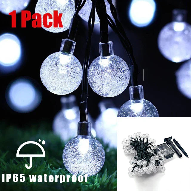 Stromsparende Solar-LED-Lichterkette, automatische Outdoor-Beleuchtung für Garten & Terrasse; wasserdicht & langlebig.