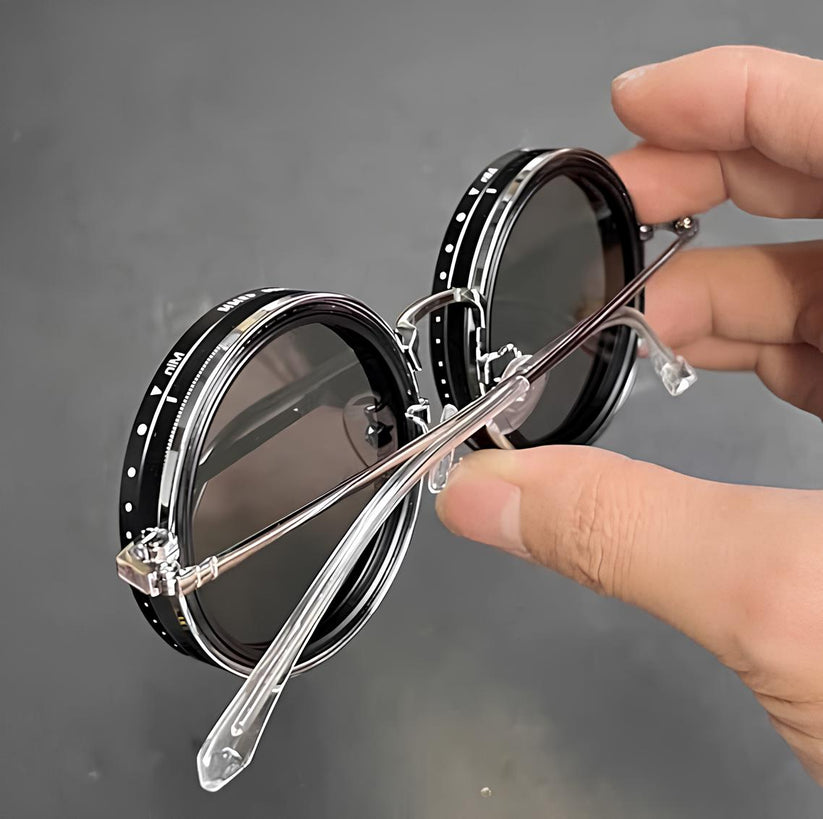 Hochschutz-Sonnenbrille mit anpassbarem UV- & Blendschutz für Angeln & Outdoor-Aktivitäten. Rund.