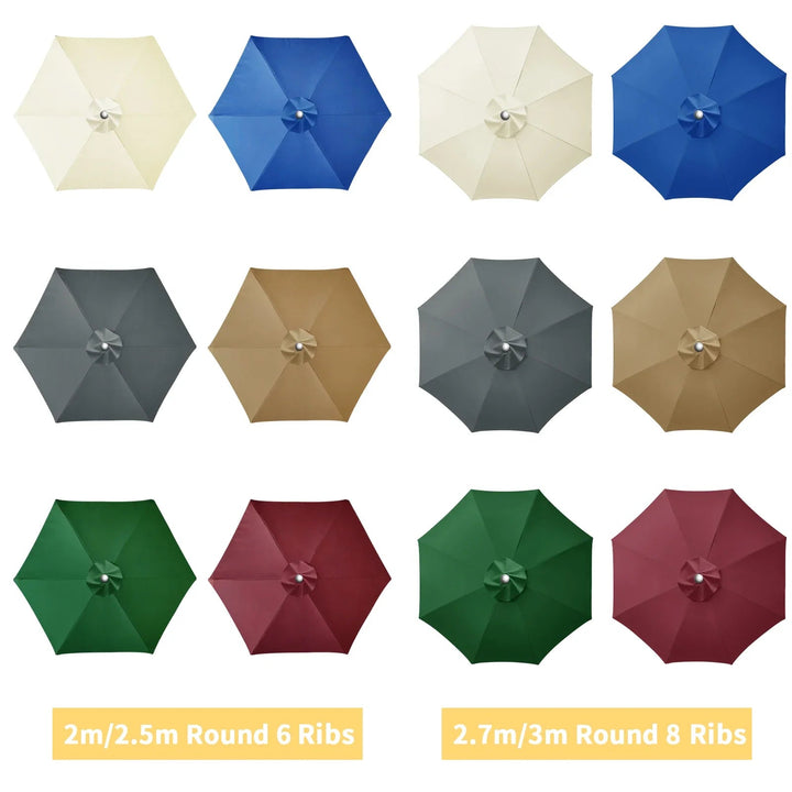 Sonnenschirmbezug mit Belüftung für optimale Luftzirkulation. UV-Schutz, Polyester. Ideal für Outdoor-Bereiche.