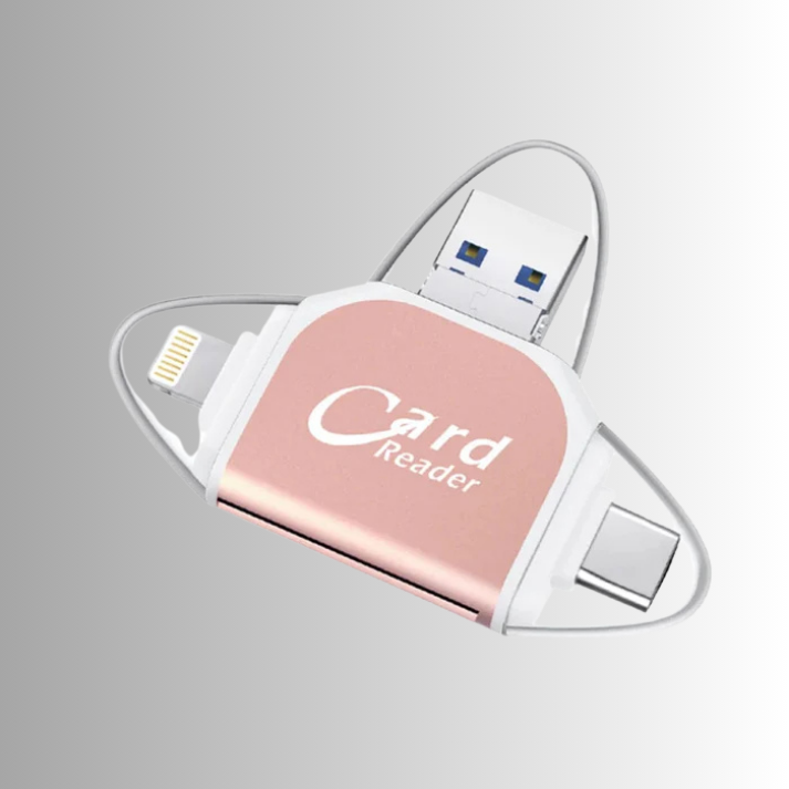 Praktischer SpeedMate Link 4-in-1 Kartenleser, universal Zubehör für SD & Micro SD, einfache Handhabung.