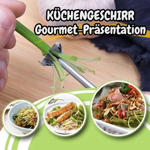 Edelstahl-Spiralschneider für einfache Rezepte. Kreieren Sie mühelos gesunde Gemüse- & Kräuterspiralen.