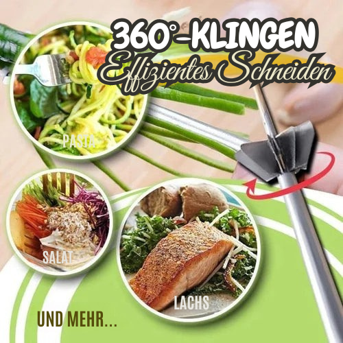Praktischer Spiralizer aus Edelstahl. Macht das Schneiden von Gemüse zum Kinderspiel. Für schnelle Küche.