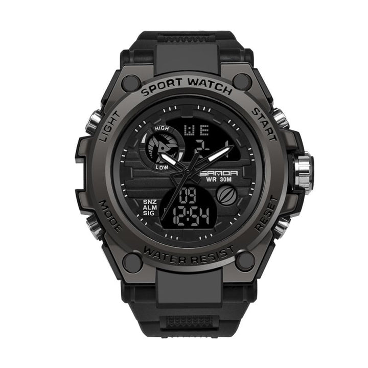 Stylische Herren-Armbanduhr, Dual-Display, leuchtend, wasserdicht & robust. Perfektes Geschenk für Männer.