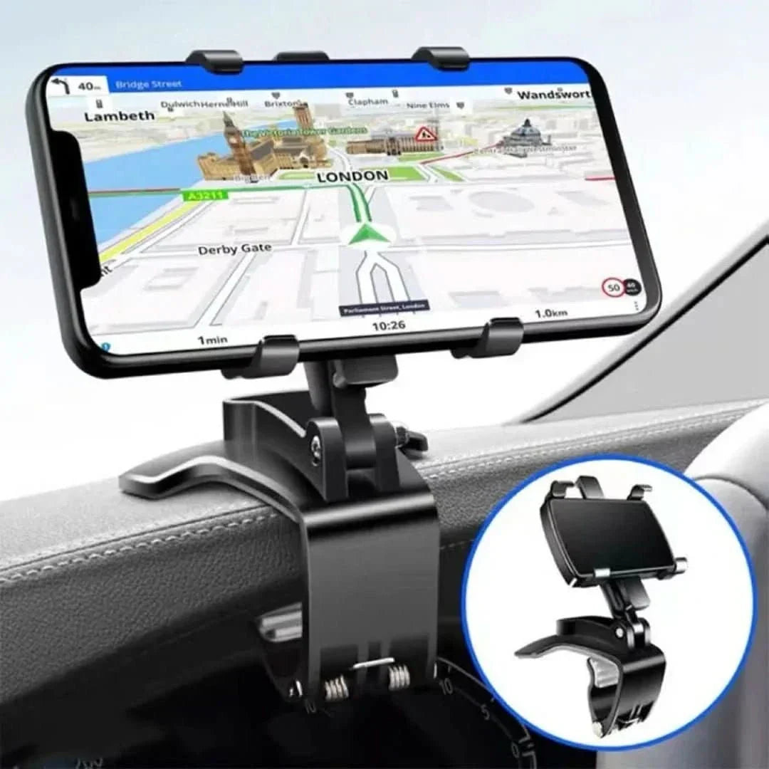 Stabile Handyhalterung für Dashboard. Kfz Zubehör für sichere Smartphone Navigation im Auto. Universal Autohalterung.