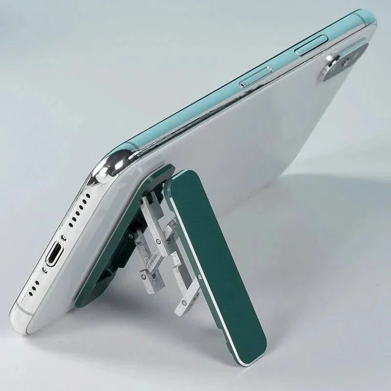 Kompakter Smartphone Ständer für Büro & Schreibtisch. Ergonomische, stabile Handyhalterung, universal.