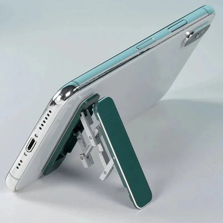 Kompakter Smartphone Ständer für Büro & Schreibtisch. Ergonomische, stabile Handyhalterung, universal.