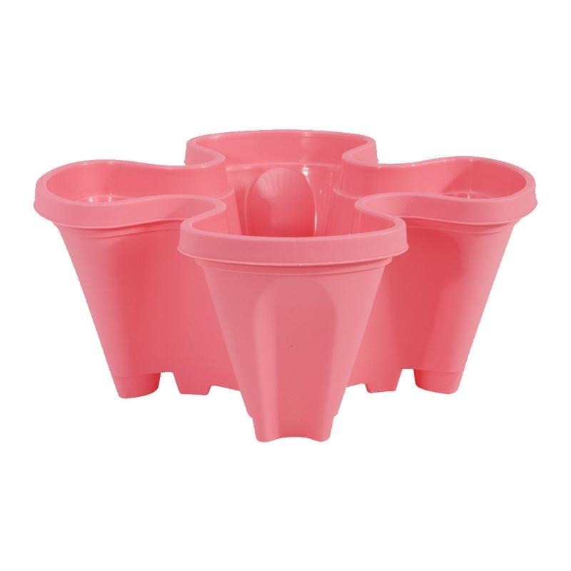 Einfach zu montierender, stapelbarer Pflanztopf; ideal für Kräuter & Erdbeeren im vertikalen Garten.