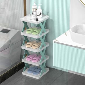 Modernes, robustes Metall-Schuhregal; stapelbares Ordnungssystem für Flur und Diele; langlebige Schuhlagerung.