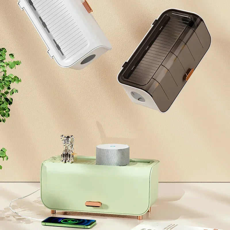 Elegante Kabelorganizer-Box für ein ordentliches Zuhause oder Büro, versteckt unschöne Kabel.