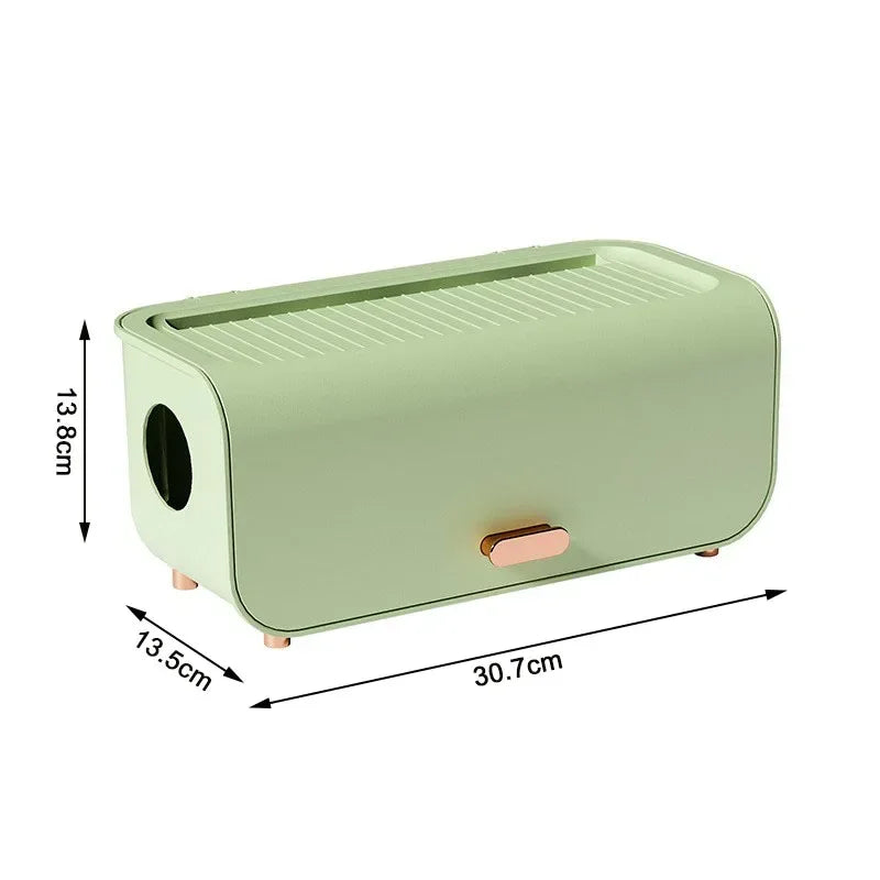 Robuste PP-Kunststoff Kabelbox mit abnehmbarem Deckel, ideal für sauberes und sicheres Kabelmanagement.