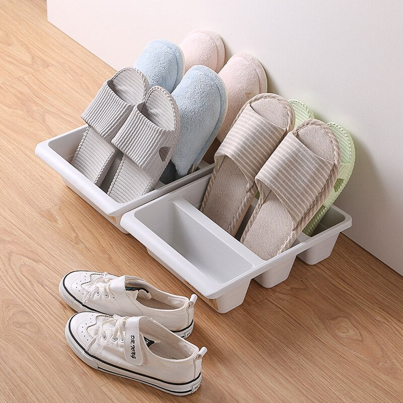 StepStack Schuh-Organizer für ordentliche & platzsparende Schuhaufbewahrung im Flur, stapelbar.