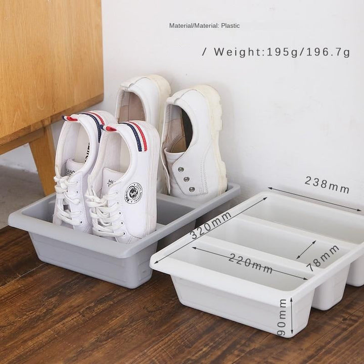 Modulares StepStack Schuhregal, stapelbar & platzsparend, ideal für Schuh-Organisation im Flur.