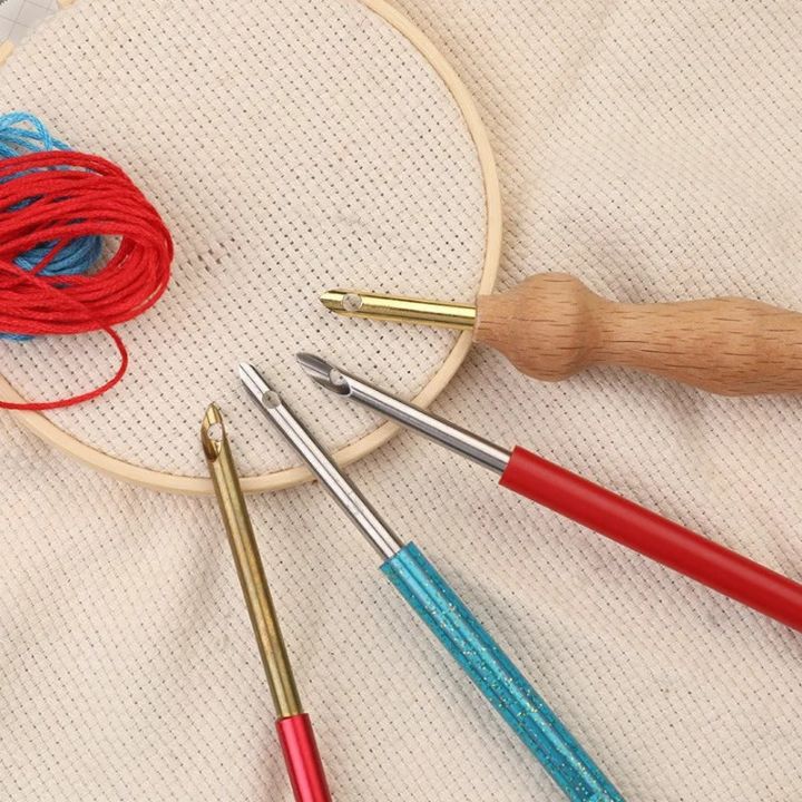 Komplettes Stickset mit Stanznadel & Zubehör für kreative Stickerei und Handarbeit; Nähzubehör.