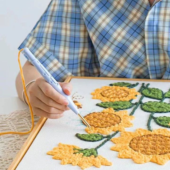Ergonomisches Stickset für Punch Needle Technik, präzise Stickerei leicht gemacht; ideal für DIY Fans.
