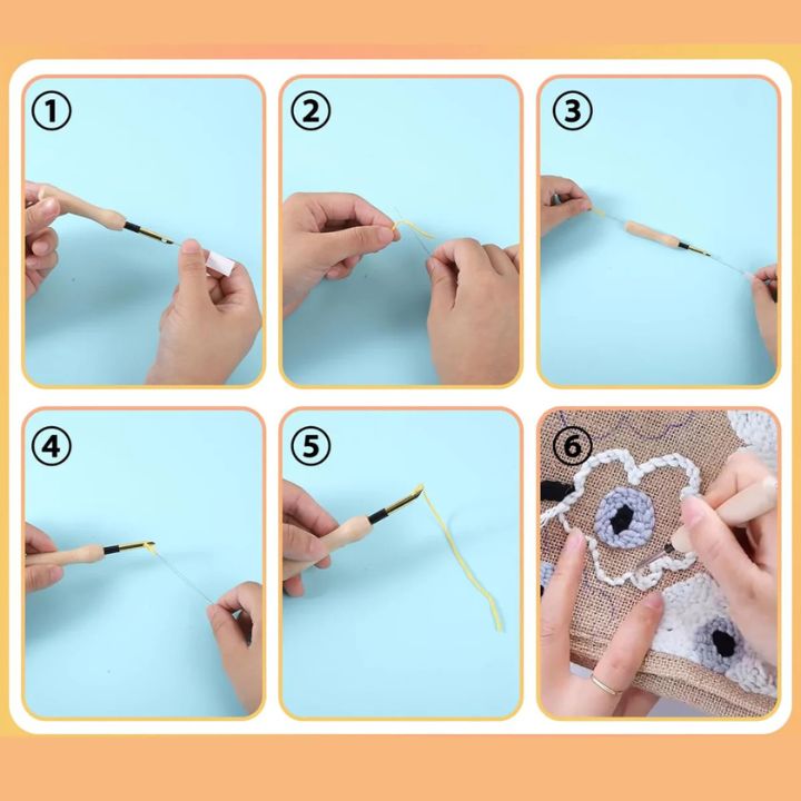 Stickset für Anfänger & Profis: Ergonomische Stanznadel für präzise Punch Needle Stickerei, DIY.