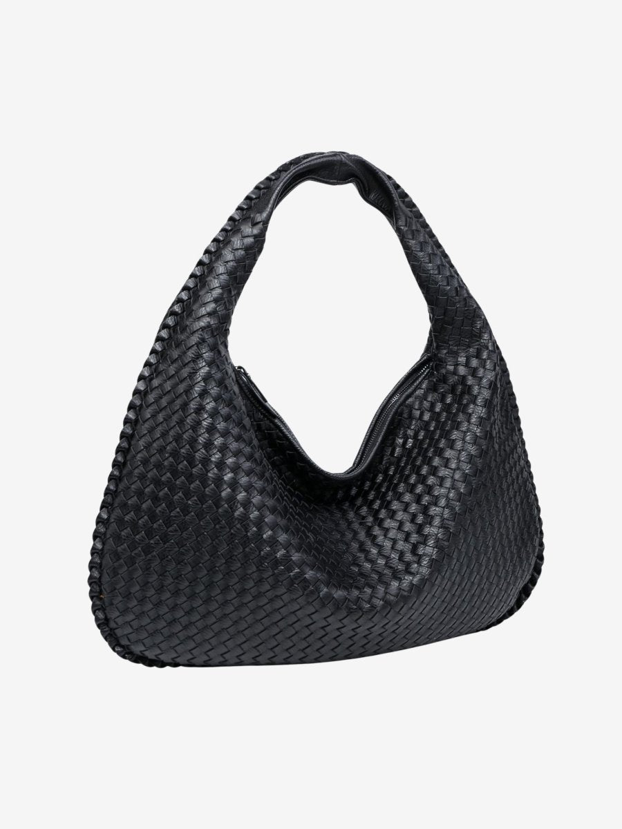 Dunkelgraue elegante Damen Handtasche, großer Kunstleder Shopper, perfekt als Bürotasche.