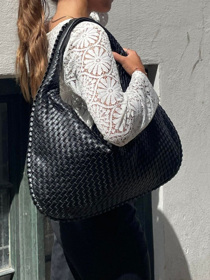 Stilvolle Kunstleder Damen Tasche, eleganter Shopper in Weinrot, ideal für Business & Freizeit.