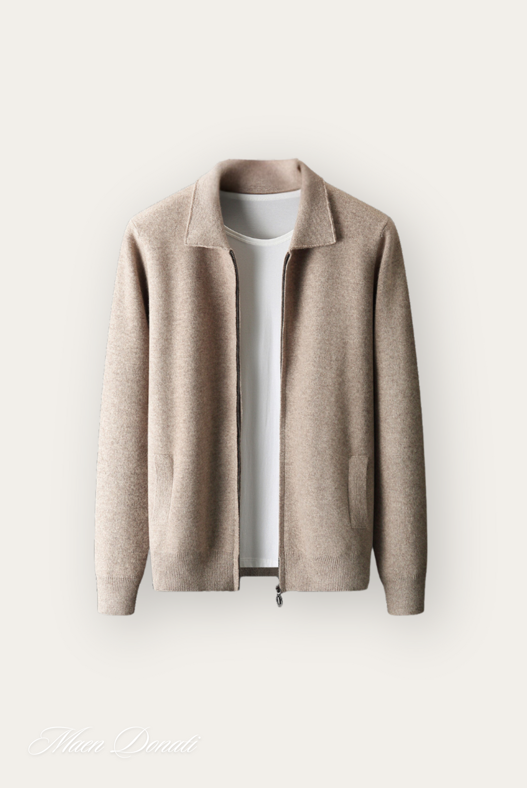 Stilvolle Herren Polo-Weste mit Reißverschluss, ideal warm für Herbst und Winter.